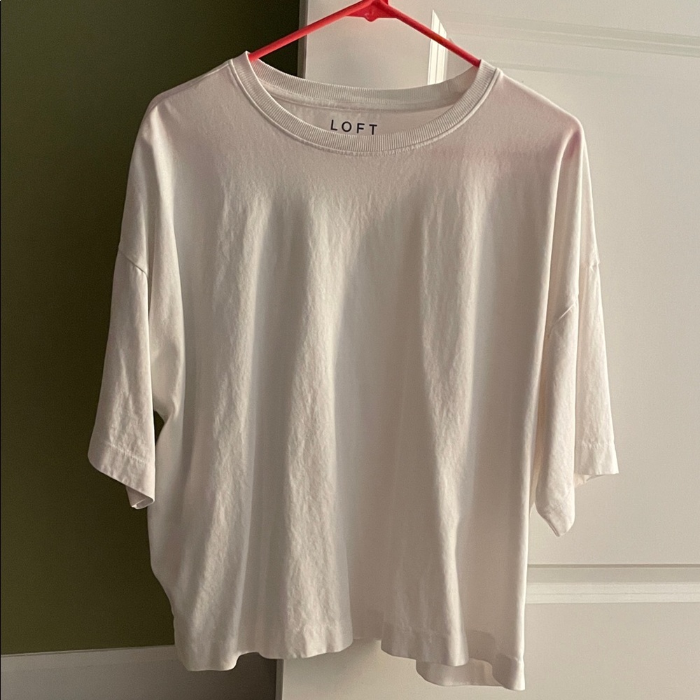 LOFT Women's Classic White Short Sleeve Tee